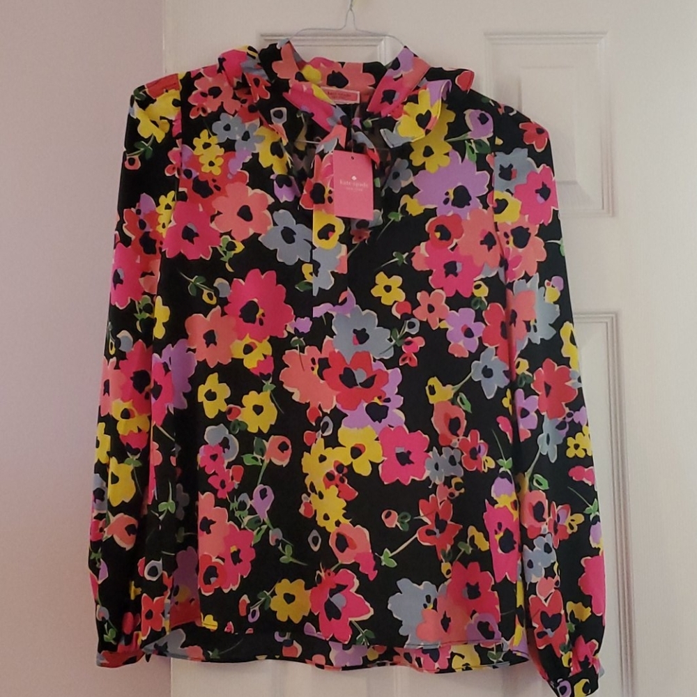 NWT Kate spade wildflower bouquet blouse size XS